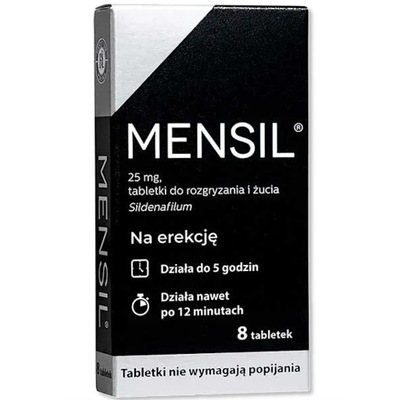 Mensil 25 mg 8szt tabletki do rozgryzania żucia