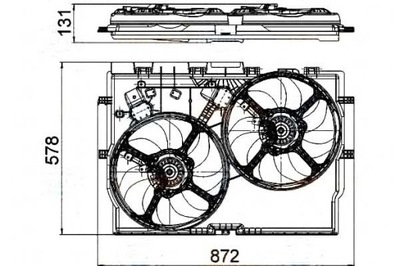 BEHR-HELLA VENTILADOR DEL RADIADOR (Z OBUDOWA) FIAT D  