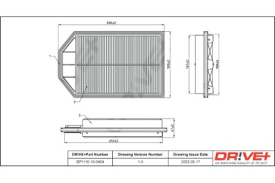 Drive+ фильтр воздуха honda 2.4b 09- cr-v iii фото №1