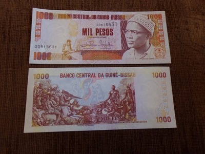 674.GUINEA BISSAU 1000 PESOS 1993 P13b UNC