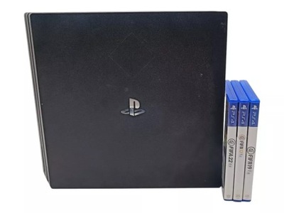 KONSOLA SONY PLAYSTATION 4 PRO 1TB MODEL CUH-7116B + 3 GRY