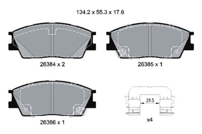 TEXTAR ZAPATAS DE FRENADO PARTE DELANTERA HYUNDAI VENUE KIA SOUL 3 1.6 2.0  