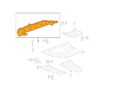 PROTECCIÓN PARTE INFERIOR DE PARAGOLPES FORD EDGE 15- FT4Z8310D NUEVO  