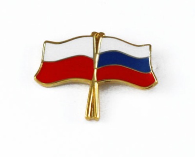 Przypinka pin wpinka flaga POLSKA-Rosja