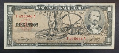 KUBA 10 PESOS 1958