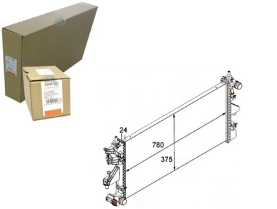 Behr hella радиатор fiat ducato 2,2d 06- фото №1