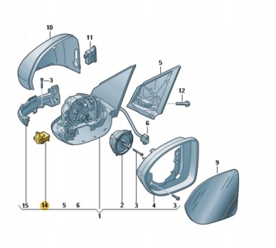 Vw t-roc подсветка зеркало лампа правая 2ga945302 фото №1