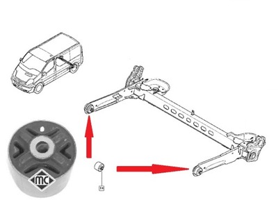 Втулка балка задня renault trafic ii opel vivaro подушка фото №1