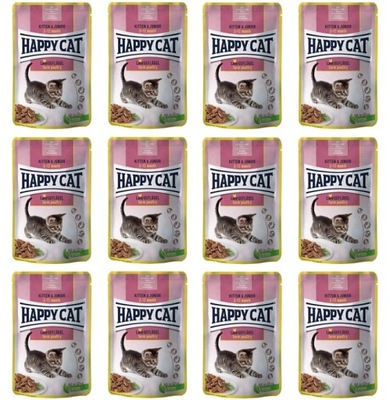 Happy Cat Kitten Junior Drób w sosie 12 x 85g