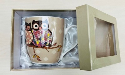 Porcelanowy KUBEK 480 ml SOWY