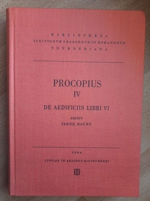 Procopius De aedficiis libri VI, Prokopiusz, wyd. kryt.