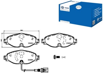 HELLA PAGID ZAPATAS DE FRENADO 8V0698151D 8V0698151A  