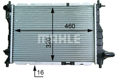 MAHLE AUŠINTUVAS VARIKLIO VANDENS CHEVROLET MATIZ SPARK 0.8-1.2 03.05- 