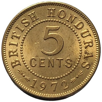 83822. Honduras Brytyjski - 5 centów - 1972r.