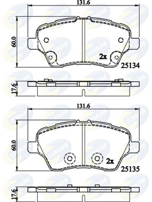 КОЛОДКИ ТОРМОЗНЫЕ COMLINE (ODP.GDB1959) FORD B-MAX/FORD FIESTA 12-