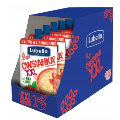 LUBELLA OWSIANKA XXL Przekąska Banan Truskawka 10x170g