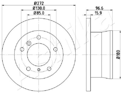 2 x ashika диск гальмівна mercedes-benz sprinter фото №1