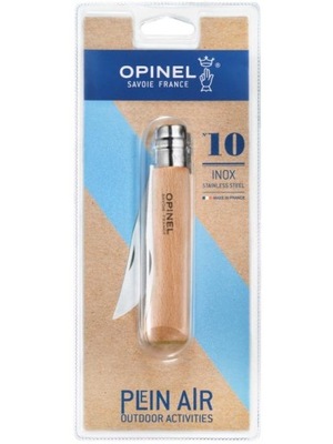 NÓŻ SKŁADANY OPINEL No 10 INOX FRANCJA ORYGINAŁ