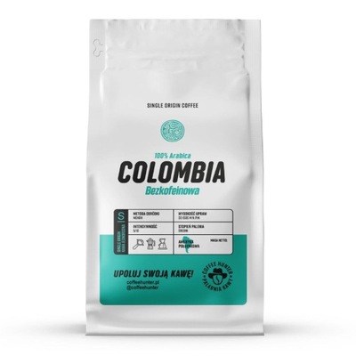 Colombia Bezkofeinowa KAWA ZIARNISTA 250 g