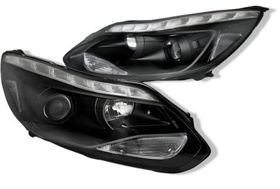 Nowe лампы передние ford focus 3 mk3 od 2011 do 2014 led black бесплатно h1 фото №1