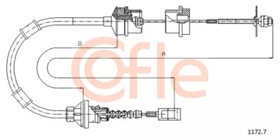 1172.7 CABLE CONJUNTO DE EMBRAGUE  