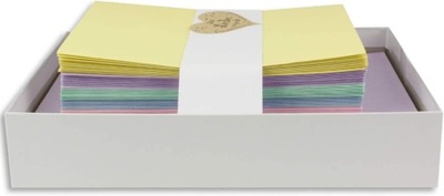 25 x kolorowe kartki puste z pasujc kopert i wk