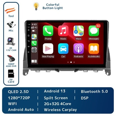 NAVEGACIÓN GPS PARA MERCEDES GASOLINA C CLASE 3 W204 S204 2006-2011 CAR CARPLAY  