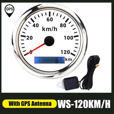 60 KM/H 120KM/H 200KM/H 85MM GPS SPEEDOMETER WATERPROOF RED BACKLIGH~83581