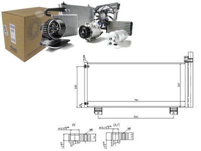 Nissens 940344 конденсатор, кондиционер фото №1