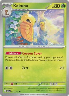 Pokemon 151 Kakuna - 014/165 - Common