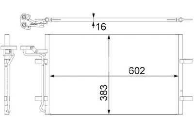 MAHLE КОНДЕНСАТОР КОНДИЦИОНЕРА VOLVO C30 C70 II S40 II V50 1.6-2.0D