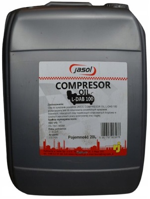 Jasol Compressor Oil L-DAB 100 sprężarkowy op.20l