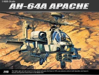 ACADEMY 12262 AH-64 A APACHE MODEL PLASTIKOWY 1/48