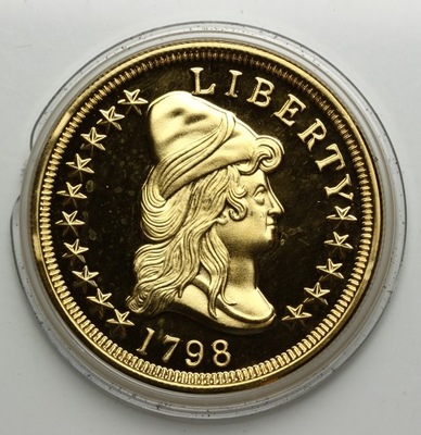 USA 1/2 eagle 1798 duża kopia 2 uncje srebra 999 seria rzadkich monet USA
