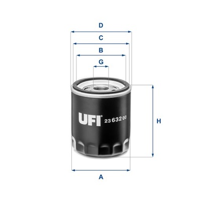 UFI 23.632.00 ФИЛЬТР МАСЛА фото