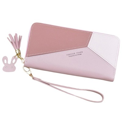 Portfel Wristlet Clutch Etui na karty Long Pink