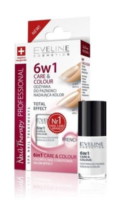 Eveline CARE COLOUR 6W1 odżywka do paznokci FRENCH