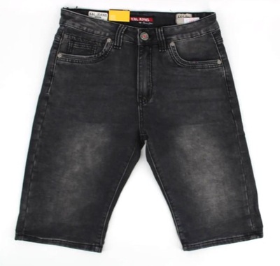 Spodenki jeansowe czarne przecierane KL1043 M/L 33