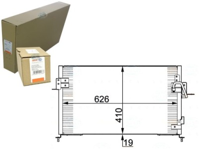 Behr hella конденсатор радиатор кондиционера 740341 фото №1