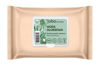 Luba Eco Nawilżany papier toaletowy Aloes 50 szt.