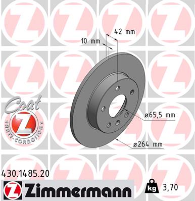 ZIMMERMANN 430.1485.20 DISKU STABDŽIŲ 