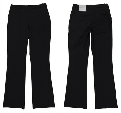 H&M czarne spodnie w kant BOOTCUT r. 32