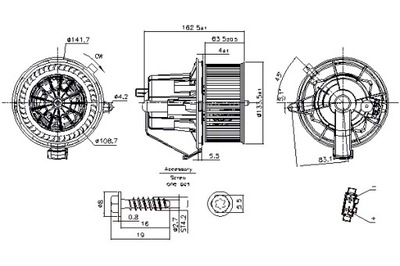 NISSENS VENTILADOR SOPLADORES DS DS 3 CITROEN C3 II C4 CACTUS DS3  