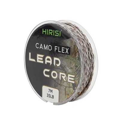 Leadcore Brązowy 35lb 7m do Przyponów Camo Hirisi