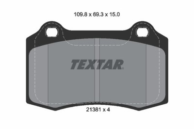 PADS BRAKE JAGUAR REAR S-TYPE 2138102  