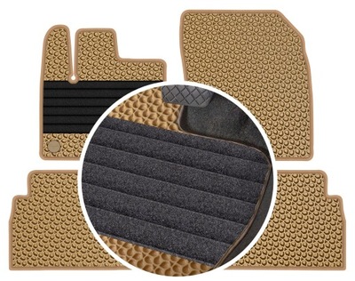 PEUGEOT DE CARGA 3 2018- ALFOMBRILLAS GOMA PARA COCHE EVA COLOR BEIGE  