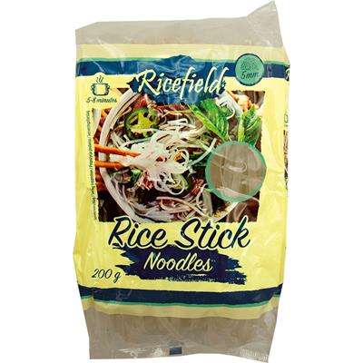 Makaron bezglutenowy ryżowy 5 mm Rice Stick 200g - Ricefield szeroki