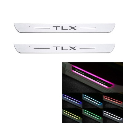 ЦВЕТНЫЕ НАКЛЕЙКИ НА ПОРОГИ СВЕТОДИОД LED DO ACURA TLX фото