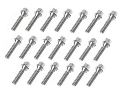 Śruby do felg kół M12x1,25 k17 gwint 45mm 20szt