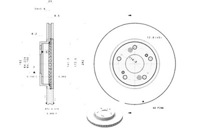 Диск гальмівний. honda cr-v ii 02- wen фото №1